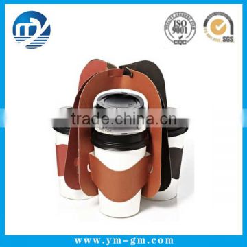 Custom Printed Disposable Paper Cup Drink Carrier in Xiamen