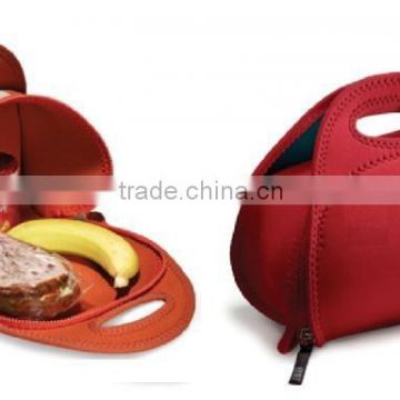 Wholesale insulated Zipper handle neoprene lunch tote