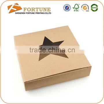 Factory Price Gift Box Kraft Paper Packaging Box With Clear Window