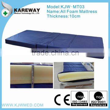 PVC surface 10 cm high density foam hospital mattress