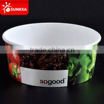 Disposable double PE coated salad paper cups