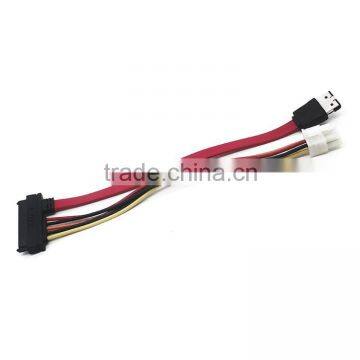 7+15 pin female sata cable to 7 pin crimping sata cable