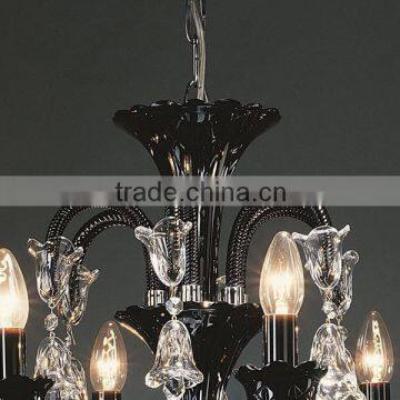 12 Bulbs Modern Black Crystal Chandelier for Dining Room photo-3