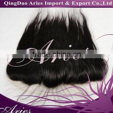 100% Brazilian Virgin human Hair Lace frontal Closure straight hair 13"x4"natural