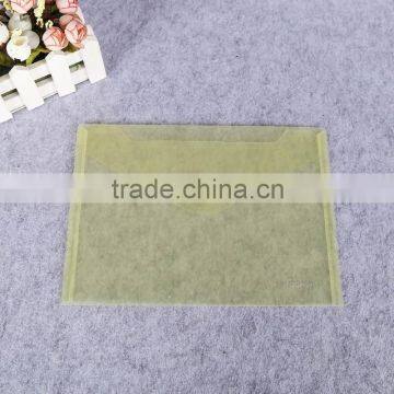 wholesale logo printed magic button pp clear a4 plastic envelope bag plastic envelope for document transparent file folder