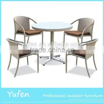 Cast aluminum rattan cheap plastic tables and chairs