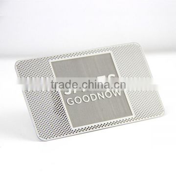 Popular hot sell cut out engraved metal business card