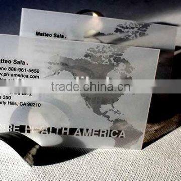 white clear thick business card (M-PC013)