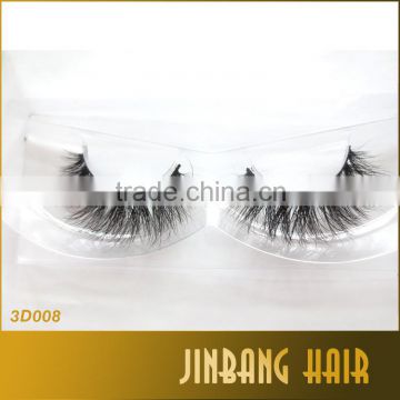 2016 new style 3D 100% real siberian mink strip eyelashes 3D mink lashes lilly mykonos lashes D008