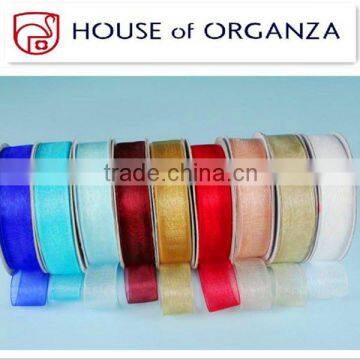 Colorful Polyester/Nylon Organza Ribbon