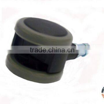 China 2"grey Nylon PU Rubber Furniture Caster Wheels With Grip Ring Stem photo-5