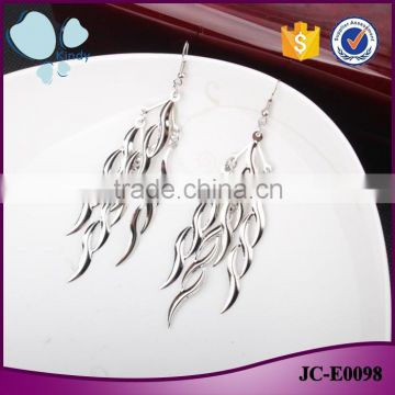 Kindy Jewelry latest design JCE0098 zinc alloy vintage multilayer willow earring