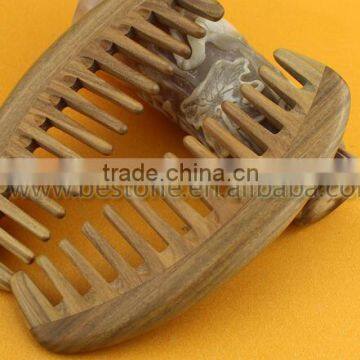 Durable Solid Wood Wide Tooth Hair Comb photo-4