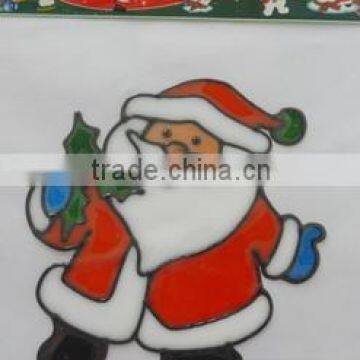 China wholesale window and door craft , christmas santa sticker