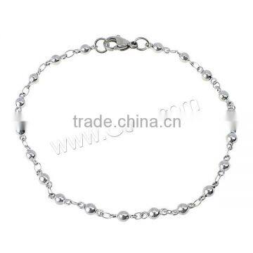 Stainless Steel Chain Bracelets, ball chain, 8x3.5x3mm