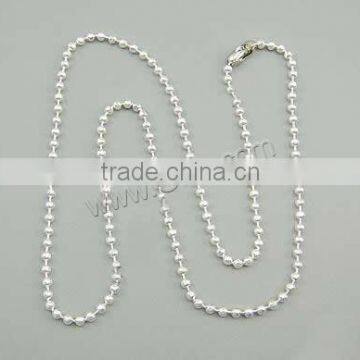 2.4mm Plated Plated Brass Ball Necklace Chain