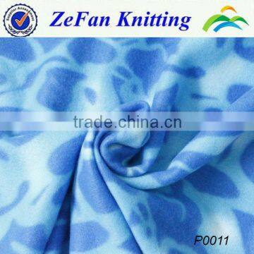 100% polyester camouflage printed polar fleece fabric