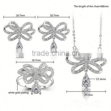Custom Jewelry Wholesale Bow Dulhan Necklace And Earring Sets photo-6