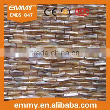 China rainbow MOP mosaic long pattern, 3D wall shell teeth mosaic tiles