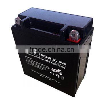 6-MFQ-5B2 sealed lead acid motorcycle battery12V5AH