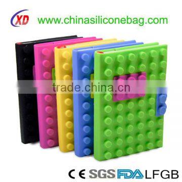 Custimized color silicone diary notebook for promotion