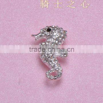 (M0358-10mm bar)17*22mm metal seahorse buckle, silver plating, with 10mm bar at back