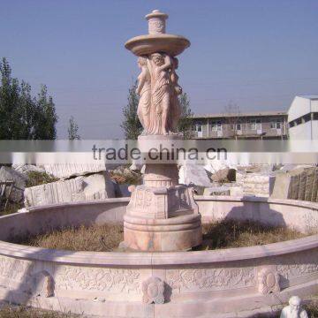 Woman large outdoor water fountains hand carved marble stone sculpture from Vietnam