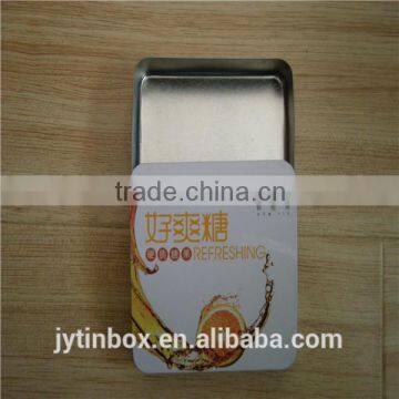 Factory direct sell promotional wholesale recyclable feature small delicate slide tin candy box