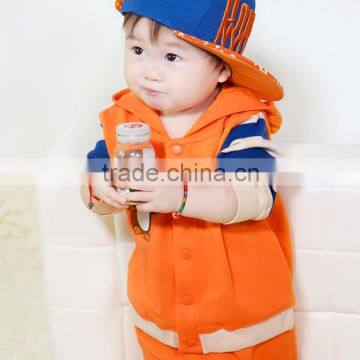 Orange Kid Boy Clothing Autumn Korea Style Children Clothes For Wholesale