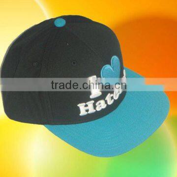 Acrylic embroidery snap back hat cap