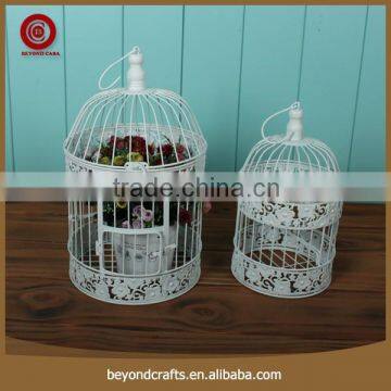 Popular modern white flower pattern beautiful bird cage pet cage