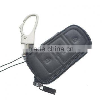 Car Genuine Leather Key Cover Case 3 Button Smart For Volkswagen VW Jetta MK6 Tiguan Passat Golf POLO CC 012 photo-4