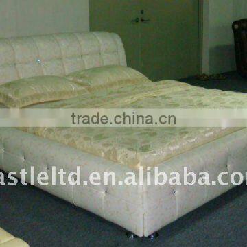 Genuine leather bed and Bedding