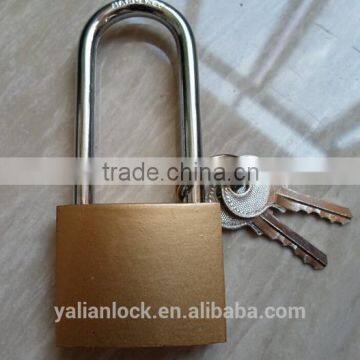 Yalian Brand Durabloe wholesale Long Shackle Brass Painted Padlock