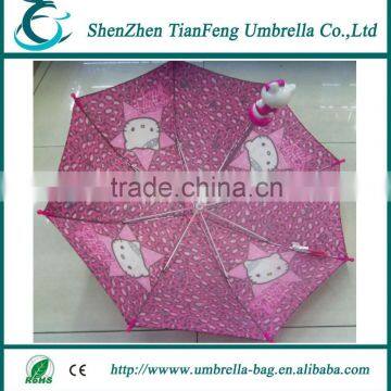 kitty 3 fold umbrella with metal shaft and aluminium ribs and fiberglass ribs