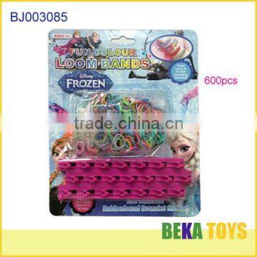 Fashion frozen princess diy rubber loom band kit make knitting loom bracelet set