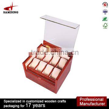 Top Sale 16 Slots Wooden Watch Boxes Packing Box For Lady Watch