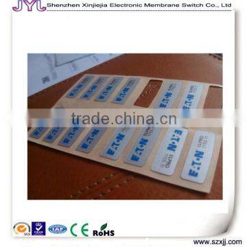 Membrane stickers/ panel in matt PC material with 3M 467 adhesive