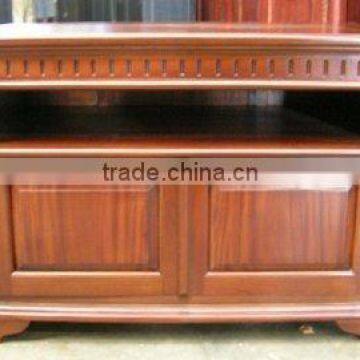 2 Door TV Cabinet Mahogany Indoor Furniture