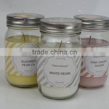 506 Fully Refined Paraffin Glass Fruit Jar Aroma Candle