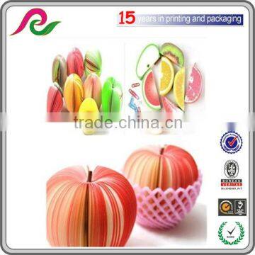 2013 Hot 3D Fruit Shaped Memo Pads Notepad For Lovely Gift