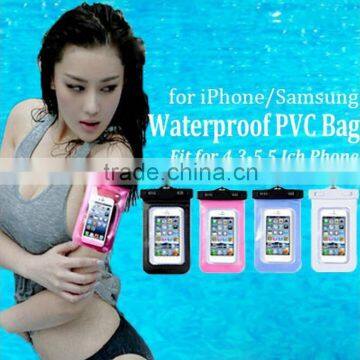 100% Sealed Universal PVC Waterproof Pouch Case For iPhone 6 5S 4S S3 S4 S5/For Sony/Nokia/LG etc