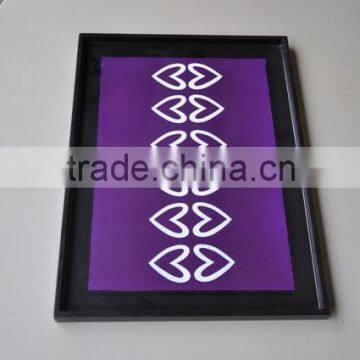 Made in Vietnam violet lacquered rectangle tray