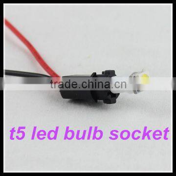 Universal Car T5 auto led socket, T5 LED adapter Holder T5 Wedge Bulb Socket T5 Led Bulb Socket