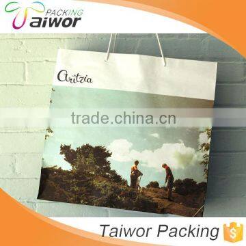 Wholesale Custom Design Coated Paper Material Shopping Bag with Cotton Rope