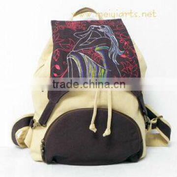 2013 new style beautiful canvas backpackas handbag B239 coffee