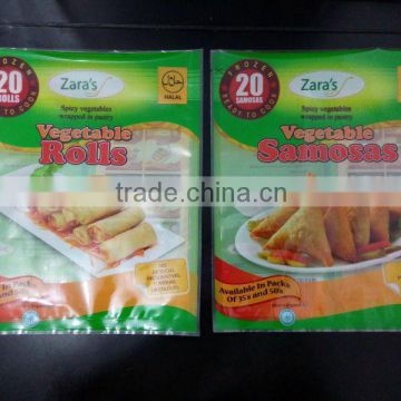 PET & PE 3 Sides Sealed Frozen Food Packaging Bag