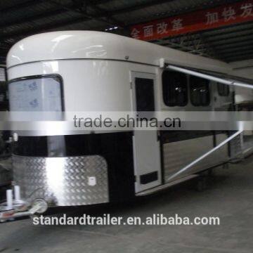 [Hot sale] 2 horse trailer angle float with living area