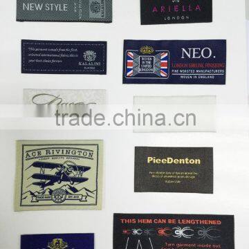 2016 High Quality Customized Washable Multi-color Garment Labels/Neck Label