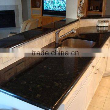 Hot-selling polished bright black granite slate counter tops,kitchen tops